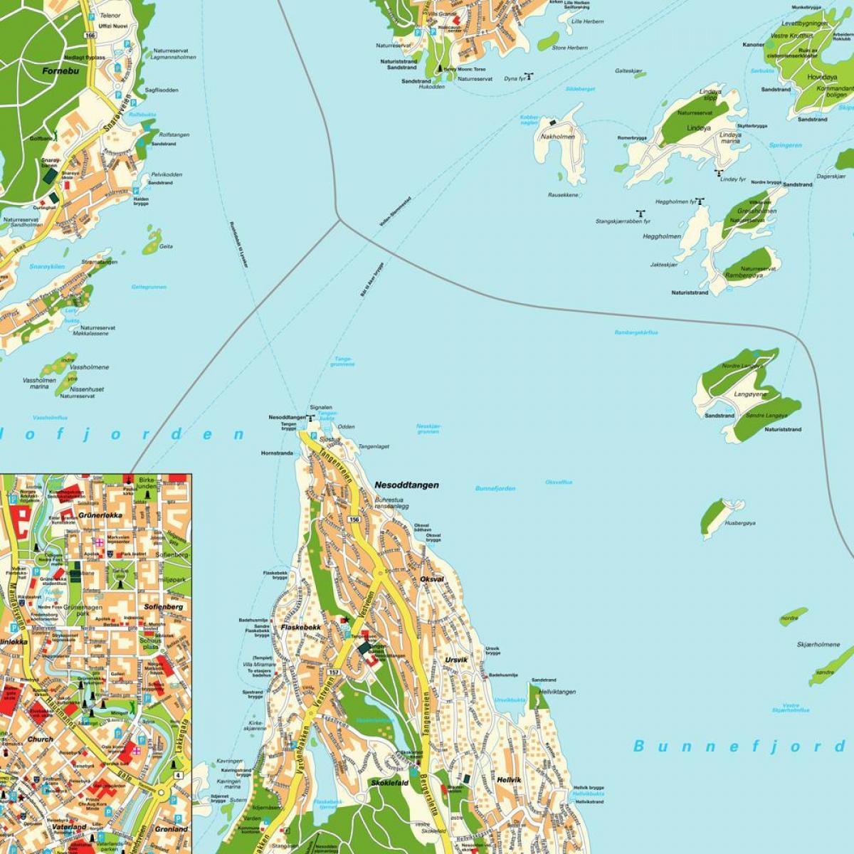 oslo Norsko mapa světa