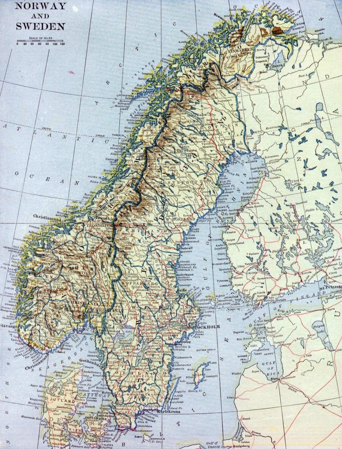 Mapa staré Norsko