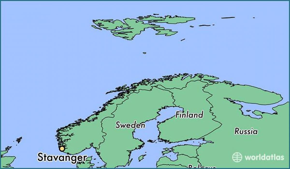 mapa stavanger Norsko