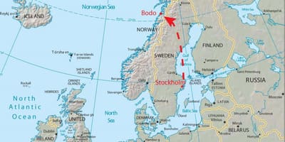 Mapa bodo Norsko
