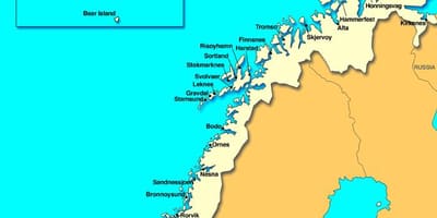 Flam mapa Norsko