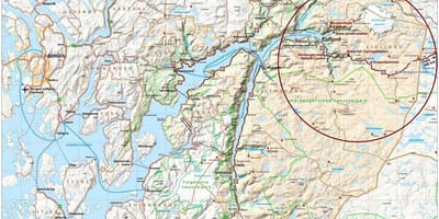 Hardangerfjord, Norsko mapě