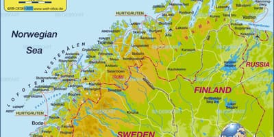 Mapa kirkenes Norsko