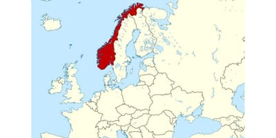 Norsko umístění na mapě