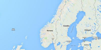Mapa norsko Norsko