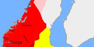 Mapa Norska hranic