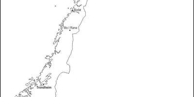 Slepá mapa Norsko