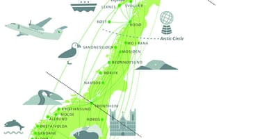 Národní turistické trasy Norska mapě