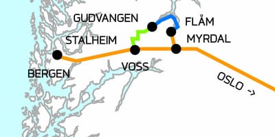 Mapa Norsko v kostce