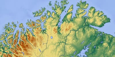 Severní Norsko mapě