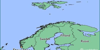 Mapa stavanger Norsko