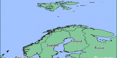 Mapa stavanger Norsko