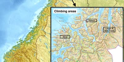 Tromsø Norsko mapě